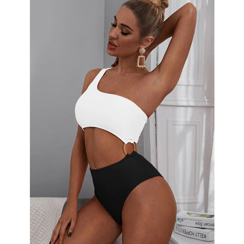 Sexy Lace-up Bikini One-piece Hollow Swimsuit - Five Star Fynds
