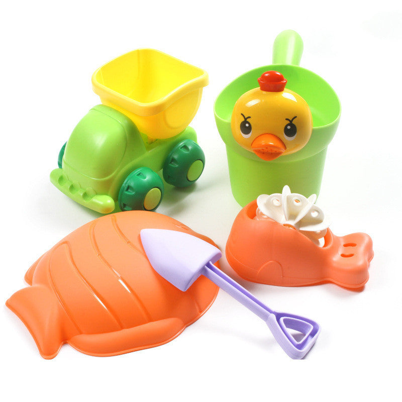 New Soft Beach Toys Children's Summer Beach Beach Bucket Playing In Water Large Shovel Sand Dredging Tool Set