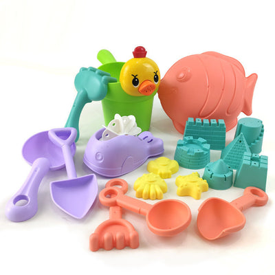 New Soft Beach Toys Children's Summer Beach Beach Bucket Playing In Water Large Shovel Sand Dredging Tool Set