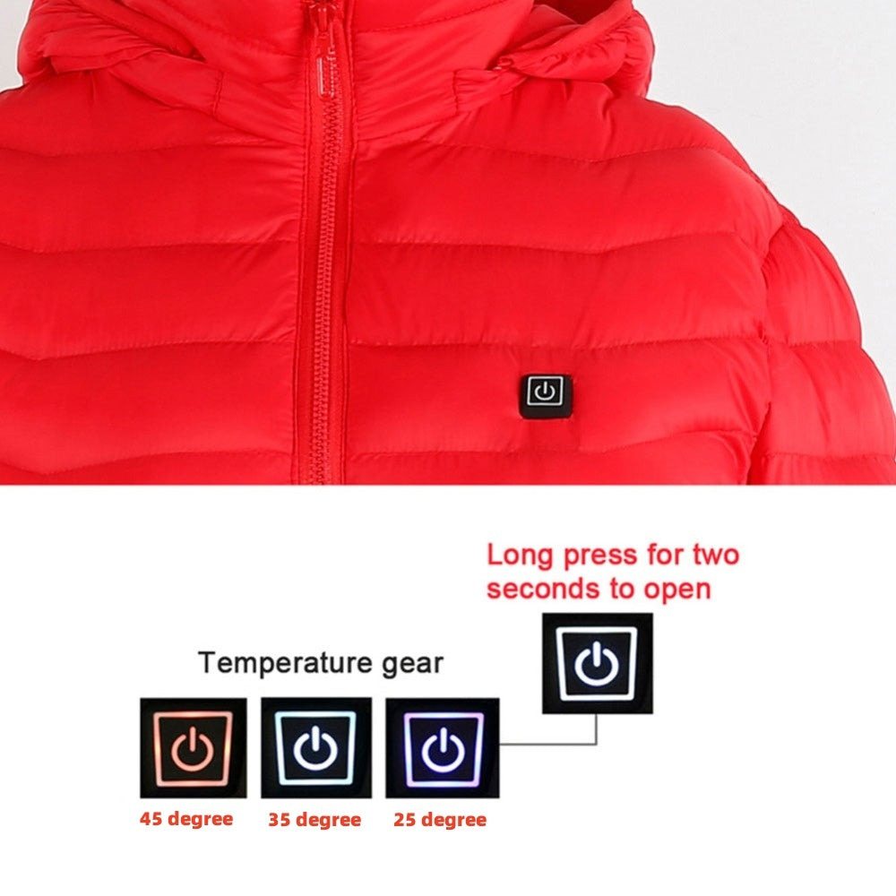 All-Weather Heated Jacket with Detachable Hood – Stay Warm in Style - Five Star Fynds