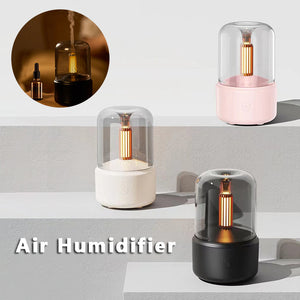 Atmosphere Light Humidifier Candlelight Aroma Diffuser Portable 120ml Electric USB Air Humidifier Cool Mist Maker Fogger 8-12 Hours With LED Night Light - Five Star Fynds