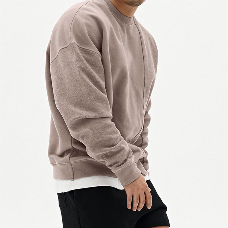 Pullover Round Neck Sweater Loose Men Clothes - Five Star Fynds