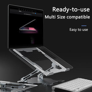 Adjustable Laptop Stand Portable Computer Stand Aluminum Alloy Laptop Riser Compatible Laptop Stand Holder - Five Star Fynds