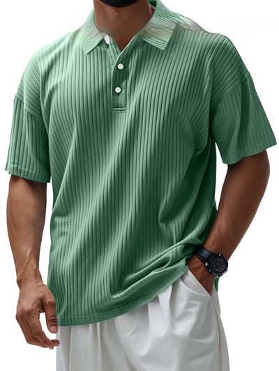 Printed Men's Loose Trendy Short Sleeve Lapel Shirt - Five Star Fynds