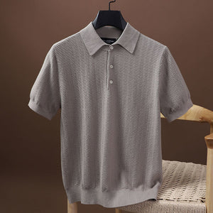 Soft And Comfortable Men's Knitted Short Sleeve - Five Star Fynds