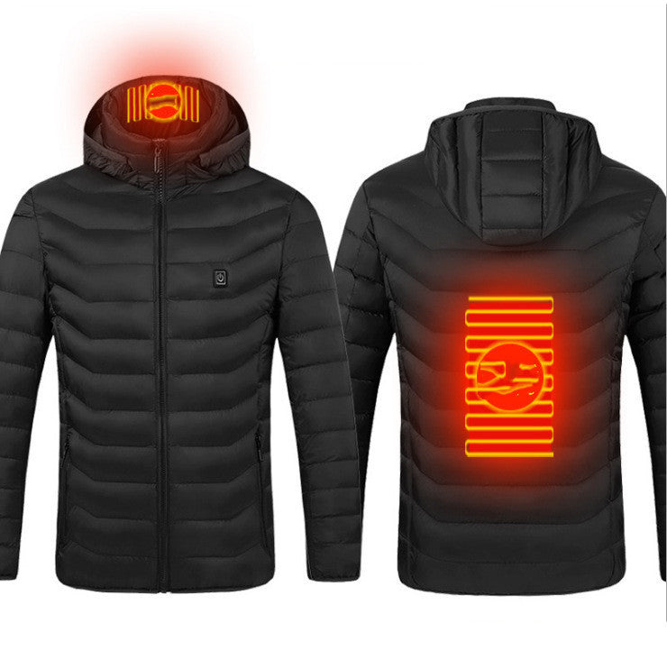 All-Weather Heated Jacket with Detachable Hood – Stay Warm in Style - Five Star Fynds