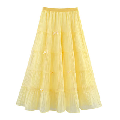 Three-dimensional Bow Fairy Multi-layer Gauze Gauze Skirt Cake Dress