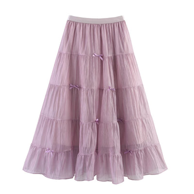 Three-dimensional Bow Fairy Multi-layer Gauze Gauze Skirt Cake Dress