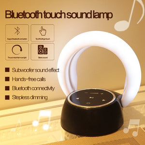 Creative Bluetooth Subwoofer Stereo Speaker LED Desk Lamp Stepless Dimming Folding Touch Atmosphere Night Light - Five Star Fynds