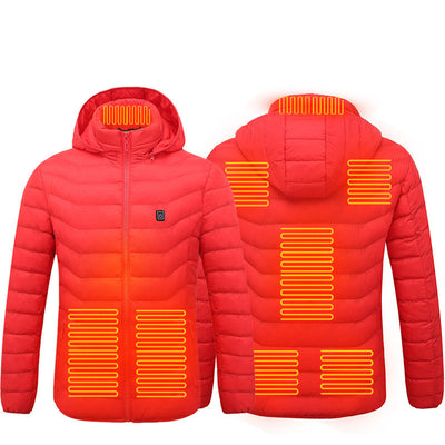 All-Weather Heated Jacket with Detachable Hood – Stay Warm in Style - Five Star Fynds