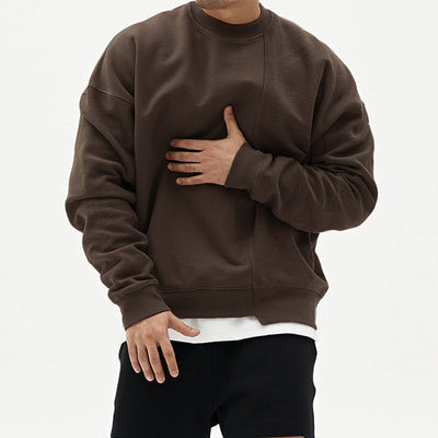 Pullover Round Neck Sweater Loose Men Clothes - Five Star Fynds