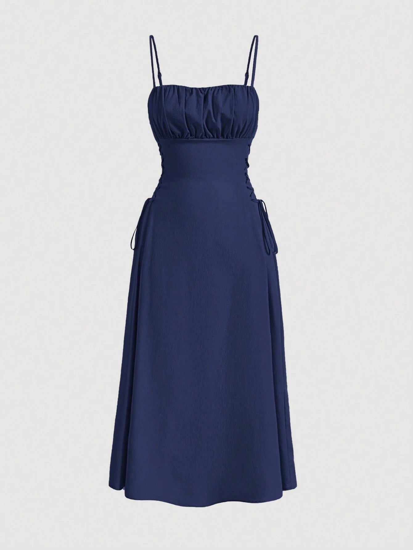 Spaghetti Straps Chest Wrap Waist-tight Long Dress