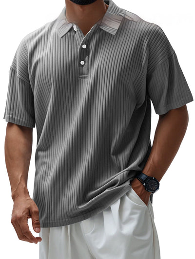 Printed Men's Loose Trendy Short Sleeve Lapel Shirt - Five Star Fynds