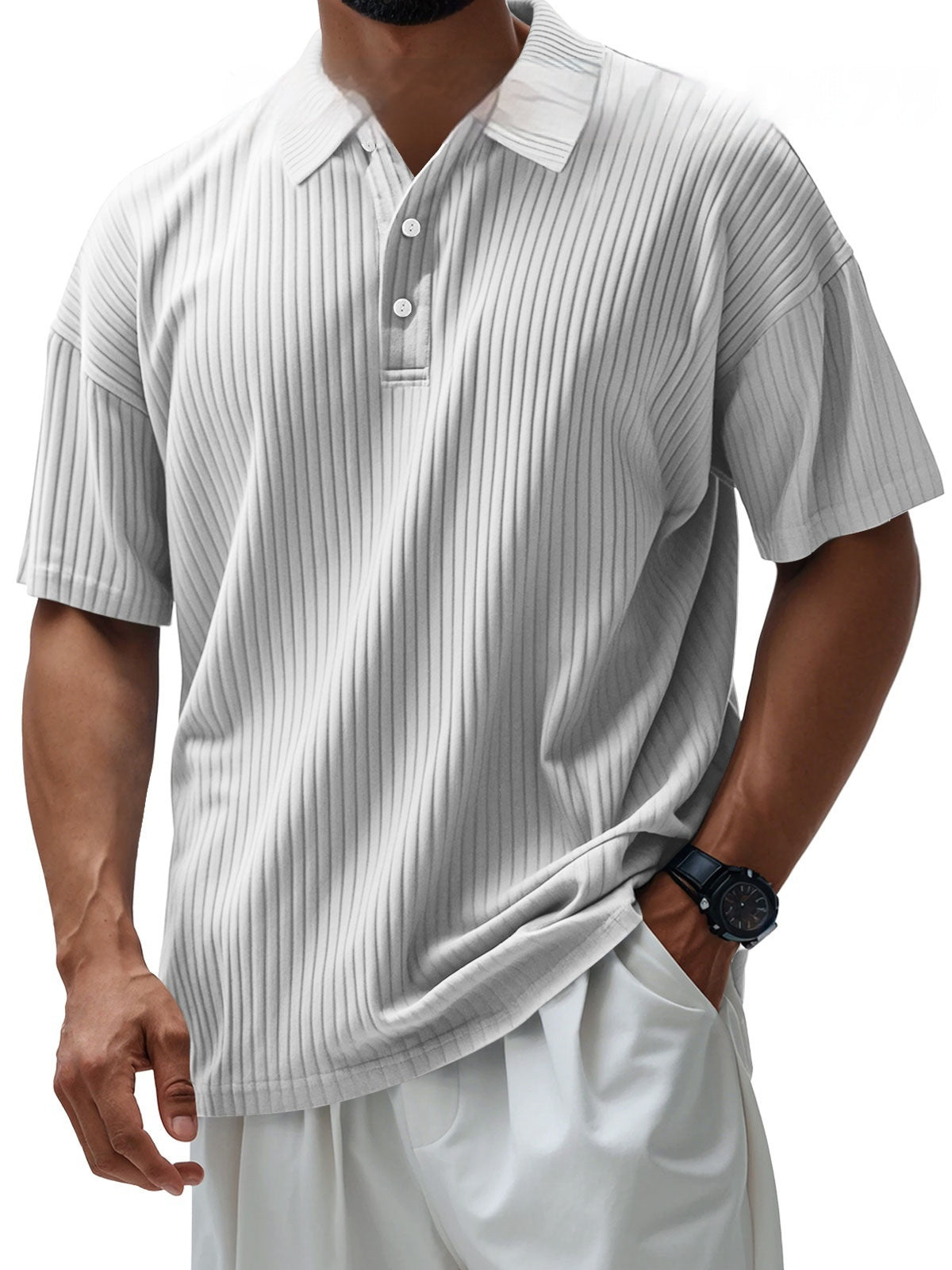 Printed Men's Loose Trendy Short Sleeve Lapel Shirt - Five Star Fynds