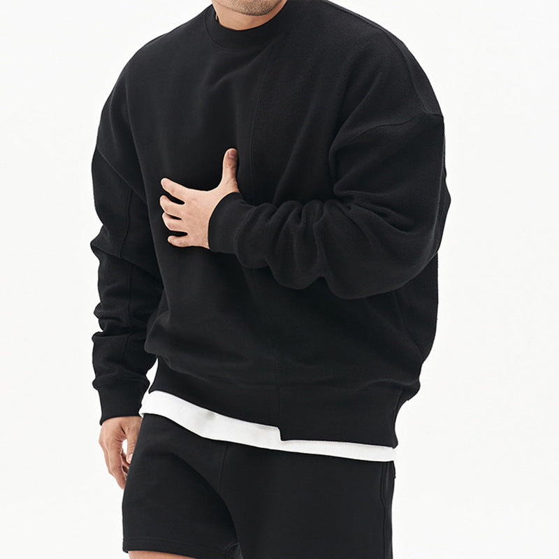 Pullover Round Neck Sweater Loose Men Clothes - Five Star Fynds