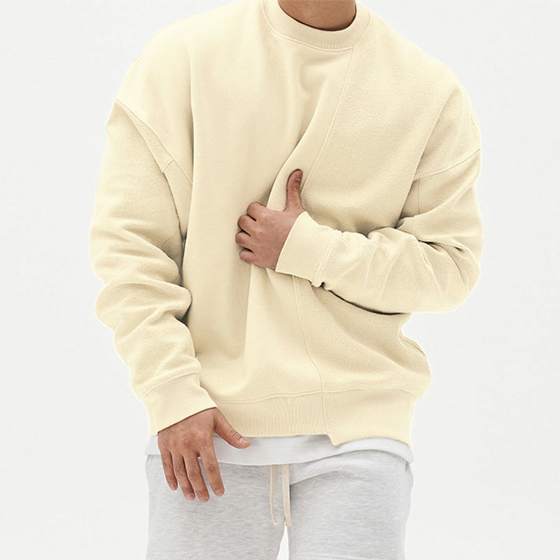 Pullover Round Neck Sweater Loose Men Clothes - Five Star Fynds