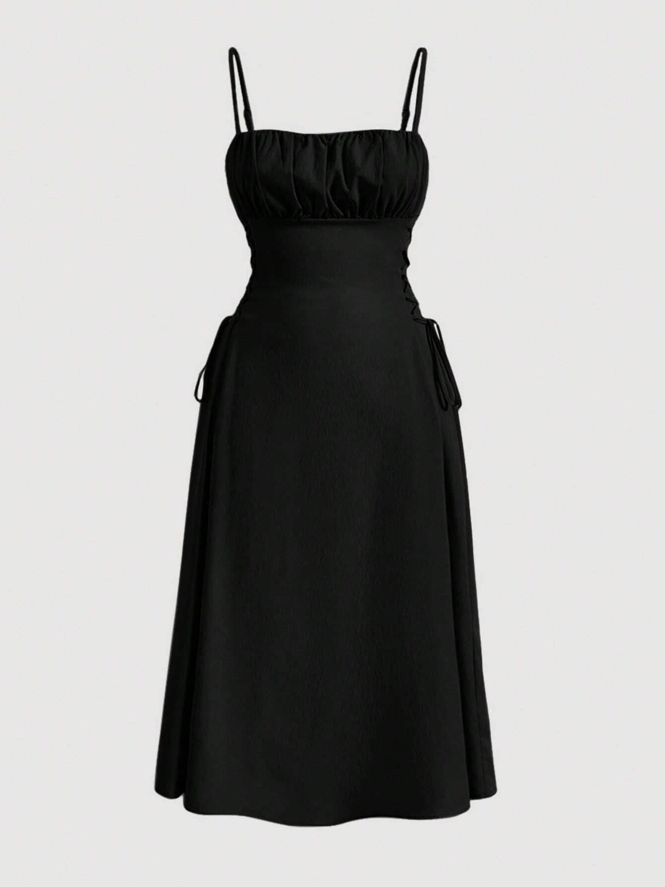 Spaghetti Straps Chest Wrap Waist-tight Long Dress