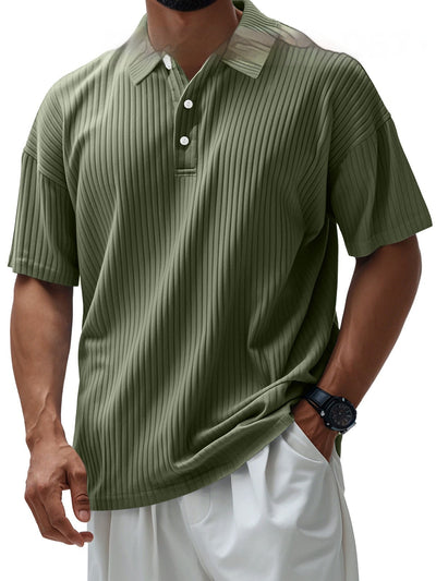 Printed Men's Loose Trendy Short Sleeve Lapel Shirt - Five Star Fynds