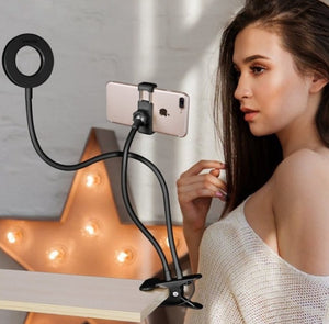 LED Selfie Ring Light for Live Adjustable Makeup Light-8cm Stand - Five Star Fynds