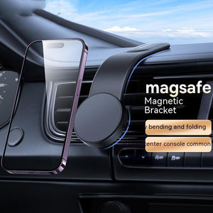Magnetic Bendable Car Mobile Phone Holder Wireless Charger Phone Holder 15W Car Dash Mount Compatible With Phone - Five Star Fynds