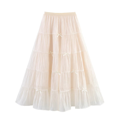 Three-dimensional Bow Fairy Multi-layer Gauze Gauze Skirt Cake Dress