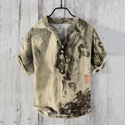 Plus Size Digital Printing Men's Short Sleeve - Five Star Fynds