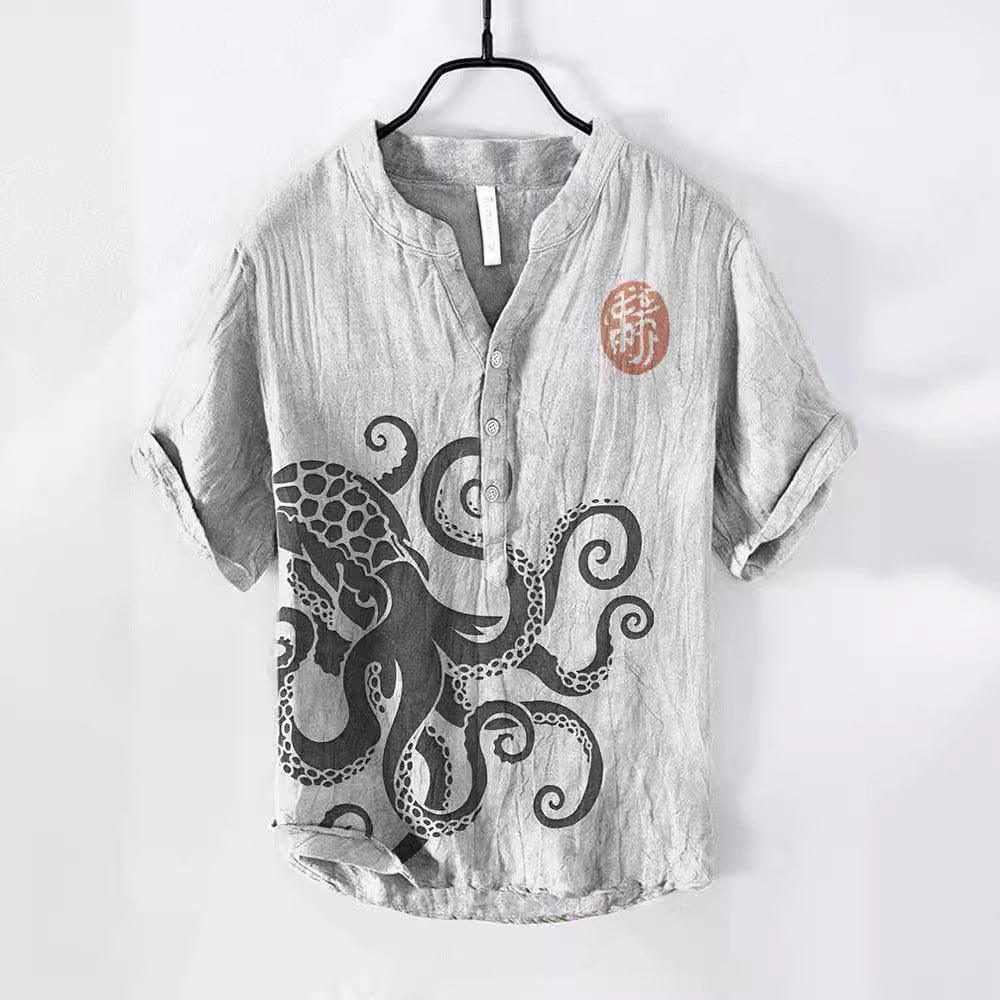 Plus Size Digital Printing Men's Short Sleeve - Five Star Fynds