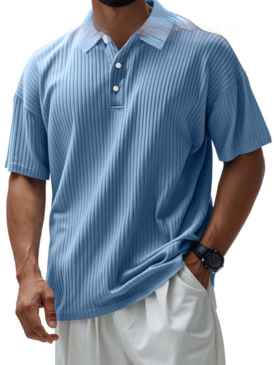 Printed Men's Loose Trendy Short Sleeve Lapel Shirt - Five Star Fynds