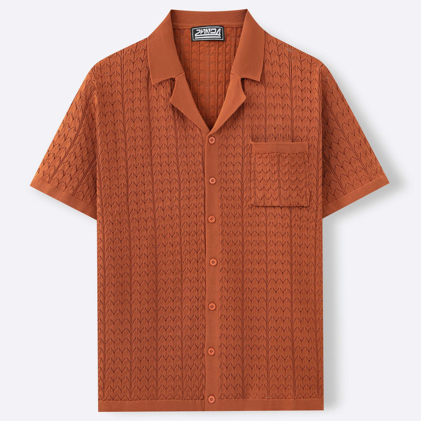 Summer New Short Sleeve Cuban Collar Knitted Polo Shirt