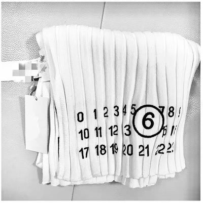 Embroidered Rib Knitted Men's And Women's Scarves - Five Star Fynds