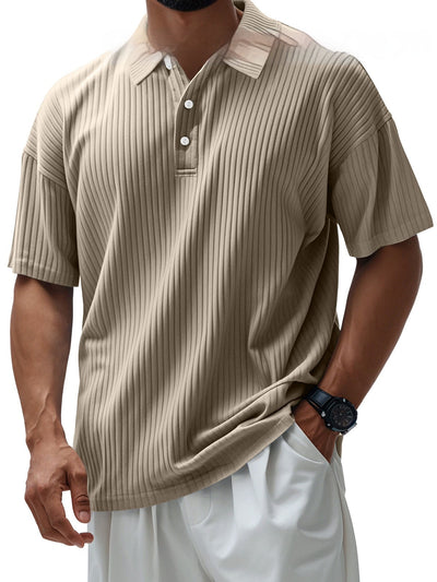 Printed Men's Loose Trendy Short Sleeve Lapel Shirt - Five Star Fynds