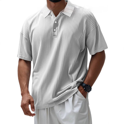 Printed Men's Loose Trendy Short Sleeve Lapel Shirt - Five Star Fynds