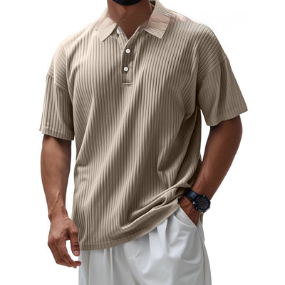 Printed Men's Loose Trendy Short Sleeve Lapel Shirt - Five Star Fynds