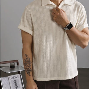 Wheat Woven Texture Summer Breathable Slim Fit Business - Five Star Fynds