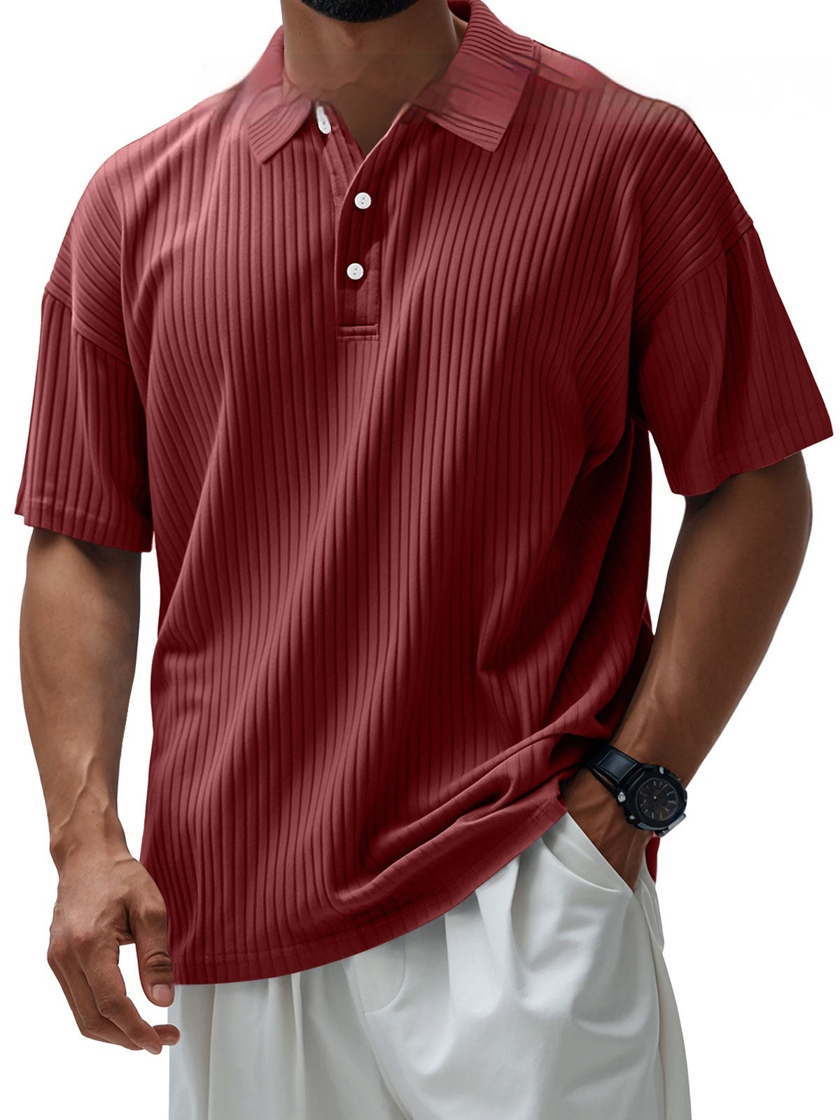 Printed Men's Loose Trendy Short Sleeve Lapel Shirt - Five Star Fynds