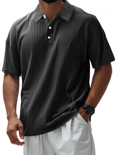 Printed Men's Loose Trendy Short Sleeve Lapel Shirt - Five Star Fynds