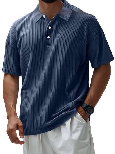 Printed Men's Loose Trendy Short Sleeve Lapel Shirt - Five Star Fynds
