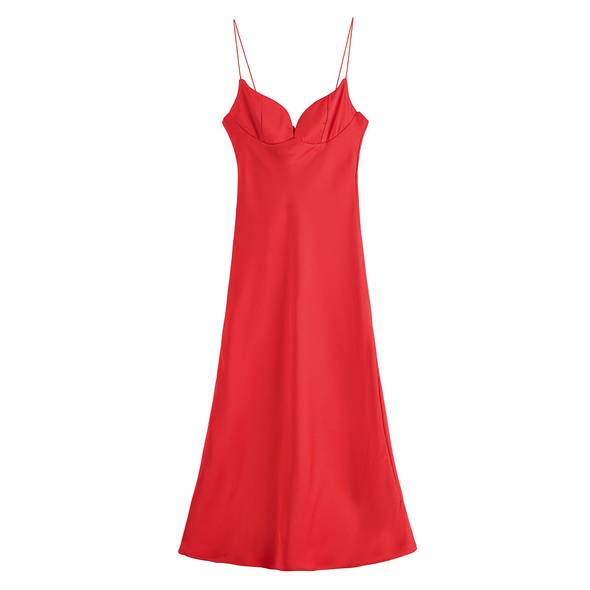 Women's Fashion Vacation Style Silk Texture Dress Long