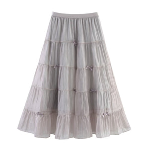 Three-dimensional Bow Fairy Multi-layer Gauze Gauze Skirt Cake Dress - Five Star Fynds